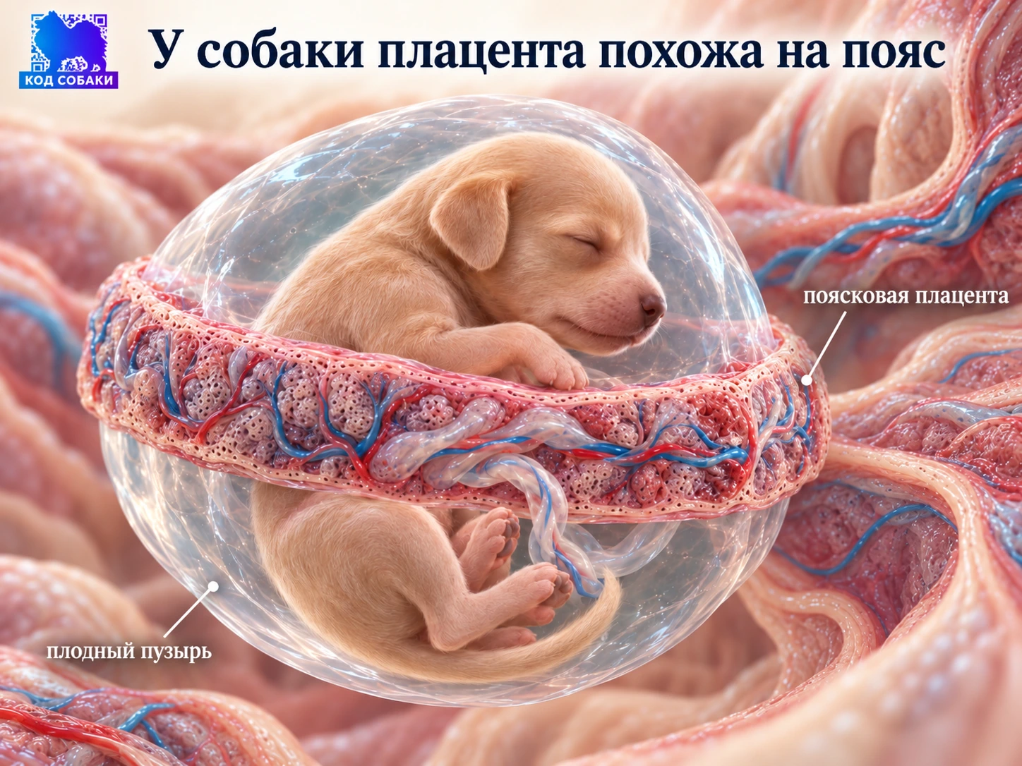 Иллюстрация 2 к материалу «Как работает плацента и почему без неё развитие щенка невозможно»