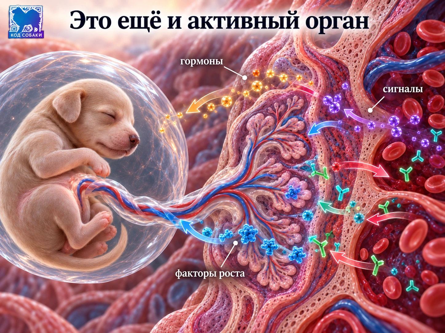 Иллюстрация 6 к материалу «Как работает плацента и почему без неё развитие щенка невозможно»