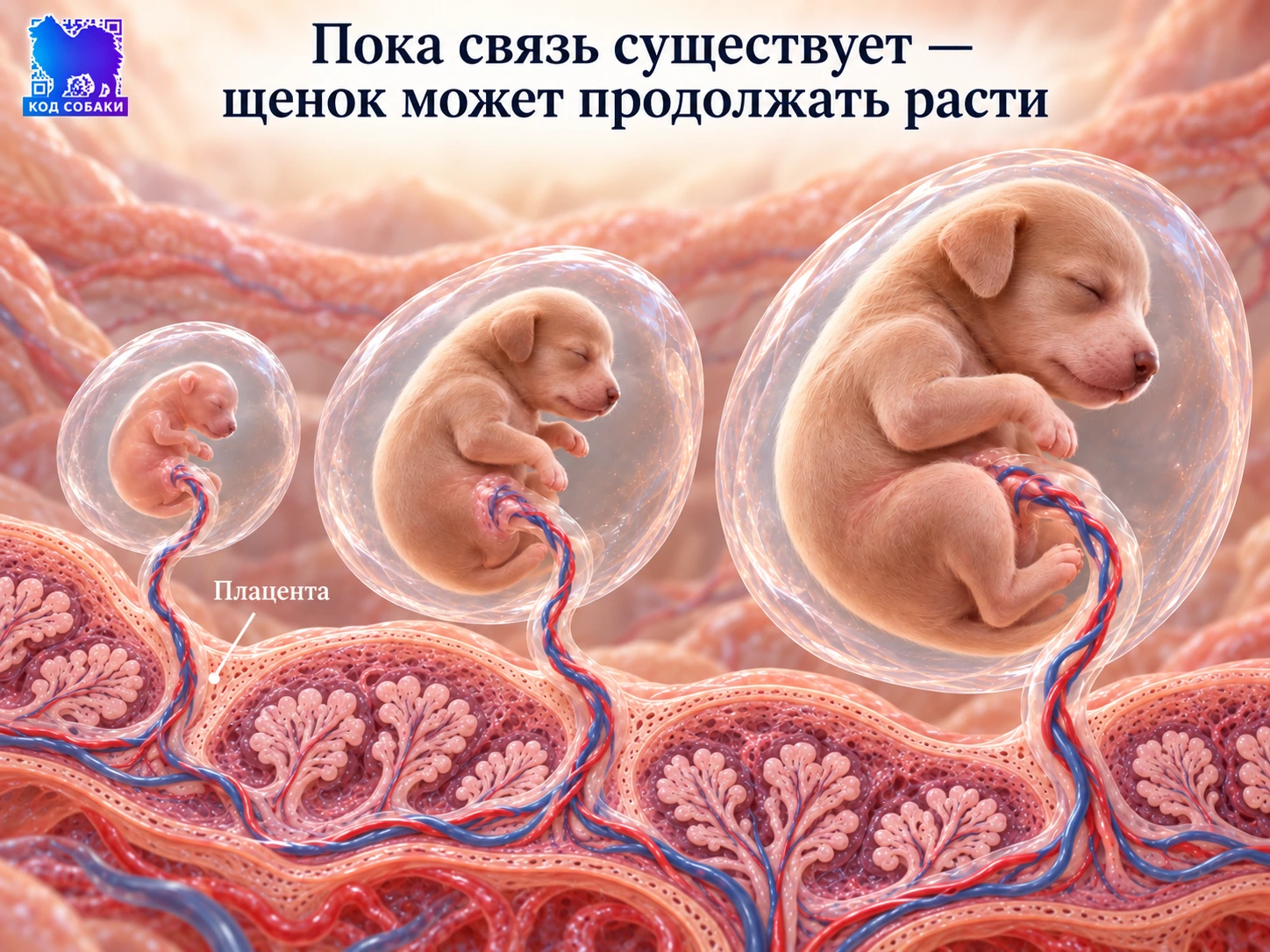 Иллюстрация 8 к материалу «Как работает плацента и почему без неё развитие щенка невозможно»