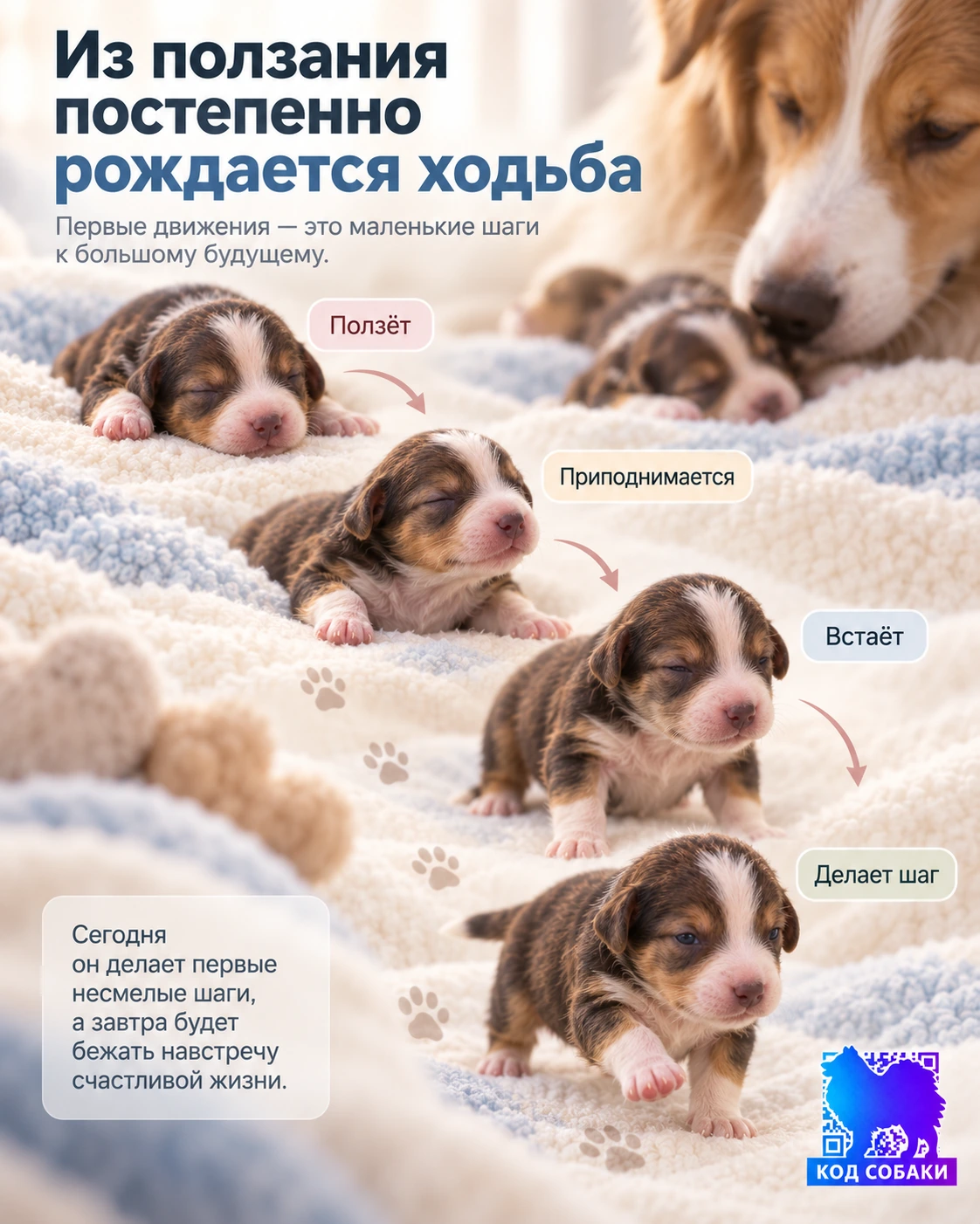 Иллюстрация к разделу «Из ползания постепенно рождается ходьба»