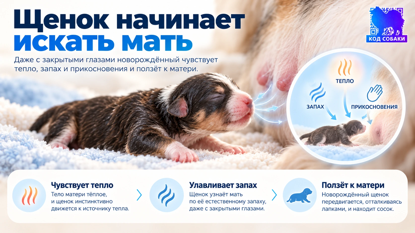 Иллюстрация к разделу «Щенок начинает искать мать»