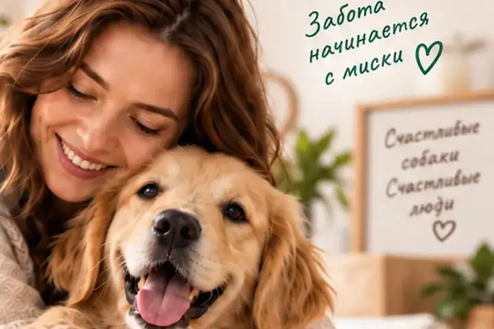 Женщина с собакой — фрагмент постера FOOD KOD